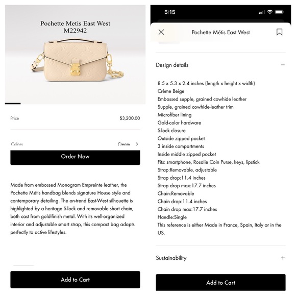 Louis Vuitton pochette metis east west - Picture 17 of 17